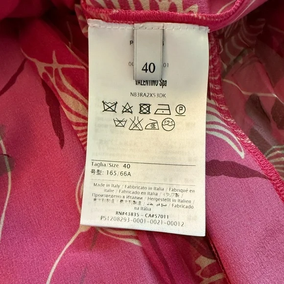 Valentino Pink Lotus Silk Skirt Fairycore – Size IT 40 (US 4) – $3750 Retail NWT - Picture 4 of 9